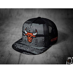 (Hàng VNXK) Nón kết, mũ lưỡi trai Trâu Chicago vải kaki phối lưới đẹp form chuẩn thời trang