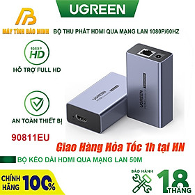 Mua Bộ kéo dài HDMI qua dây mạng Cat5/Cat6 50 mét Ugreen 90811EU ( Bộ 2 cái+Adapter ) - Hàng Chính Hãng