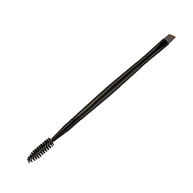 Gobestart Duo Brow Makeup Brush Wood Handle Double Sided Eyebrow Flat Angled Brushes