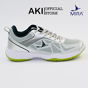 Giày cầu lông Mira 19.1 Xám thể thao nam nữ chính hãng chất lượng - LI004