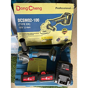 MÁY MÀI GÓC DÙNG PIN 100MM 18V DONGCHENG DCSM02-100EK (GỒM 2 PIN 18V/4AH) - HÀNG CHÍNH HÃNG