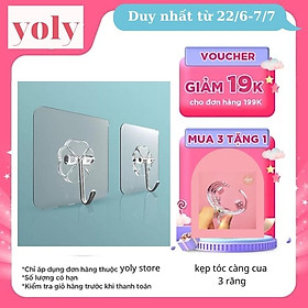 Mua Móc Dán Tường Treo Đồ Trong Suốt - Móc Dính Cường Lực Thần Thánh Siêu Dính Đa Năng  - SANI