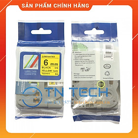 Mua Nhãn In Tz2-611 - Đen nền vàng 6mm x 8m - Dùng cho máy in BROTHER - AIMO - PUTY  Hàng Nhập Khẩu 