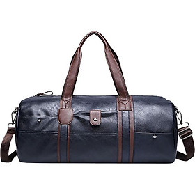 Trend casual men's duffle bag cylindrical big capacity travel handbag