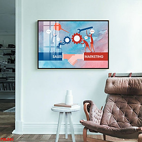 Tranh Laminate Tráng Gương - Tranh Treo Văn Phòng Slogan Tạo Động Lực - Phòng Kinh Doanh