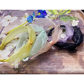 Cài Tóc Nữ Nơ Vải Voan Thanh Lịch Màu Ngọt Ngào Thời Trang - Cài Nơ Ngẫu Nhiên