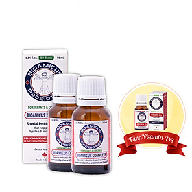 3 lọ Men vi sinh 10 chủng BioAmicus Complete tặng 1 lọ BioAmicus Vitamin D3 cho bé