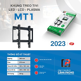 Khung treo tivi CP kích thước điều chỉnh từ 19-55 inch kèm ốc vít - MT1