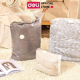 Túi Hút Chân Không Đựng Quần Áo Chăn Ga Gối , Thú Bông Deli - Loại Dày Cao Cấp Bọc Để Chăn Màn 2 Lớp Khóa Zip Chống Rò Rỉ Hơi Bảo Vệ Quần Áo, Chăn Ga Khỏi Ẩm, Nấm Mốc, Chống Nước Tuyệt Đối