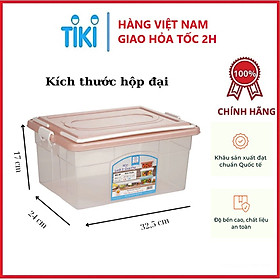Mua Hộp bảo quản thực phẩm có quai xách Nhựa Việt Nhật - Hộp lạnh 2 quai 3 size - Hàng chính hãng