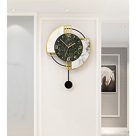 Đồng hồ treo tường trang trí nghệ thuật quả lắc Polyester tái chế và Acrylic