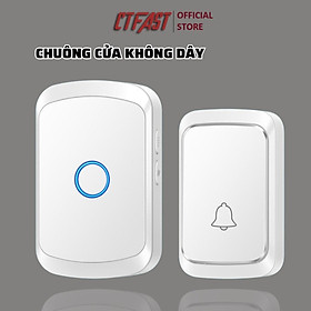 Chuông Cửa Không Dây Thông Minh CTFAST A50 (1 Nút Bấm, 1 Chuông ), Chống Nước, Khoảng Cách Sử Dụng Hiệu Quả 300 mét - Hàng Chính Hãng