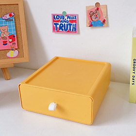 Hộp kệ lưu trữ ngăn kéo đựng đồ đa năng màu sắc xếp chồng thành tủ mini