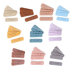 20 Pieces PU Leather Label Handmade Tag Label Embellishments Supplies B