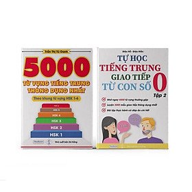 Sách - Combo: 5000 từ vựng tiếng Trung thông dụng nhất +Tự học tiếng Trung giao tiếp từ con số 0 tập 2