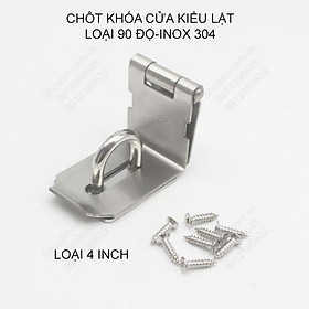 Mua Chốt lật loại 90 độ  làm bằng inox 304 chắc chắn  có vị trí móc ổ khóa
