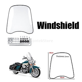 Motorcycle Scooter Clear Windshield Windscreen Wind Deflector Universal