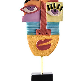 Abstract Resin Face Statues Sculpture Ornaments for Home Decoration
