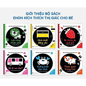 Ehon kích thích thị giác cho bé 0-3 tuổi- Song ngữ Anh Việt bộ 6 cuốn