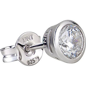 Bông tai nam bạc đính đá PNJSilver XM00K000107-BO