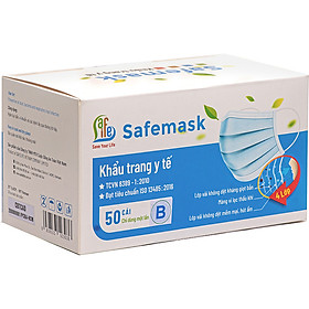 Khẩu Trang Y Tế 4 Lớp Safelife Safemask (Hộp 50 Cái)