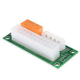 24 Pin PC Power Supply Breakout Adapter Module 4Pin Interface Connector Green