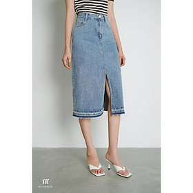 Chân váy nữ Méo shop chân váy jean dáng dài chữ A ôm body 3899