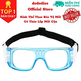 XANH DƯƠNG Kính Bảo Vệ Chơi Thể Thao, Bóng Rổ, Bóng Đá Chống Sương Mù, Mồ Hôi Cao Cấp - Có Thể Lắp Mắt Kính Cận dododios
