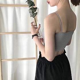 Áo ngực bra thun tăm hai dây cơ bản - áo lót cotton dành cho học sinh A809