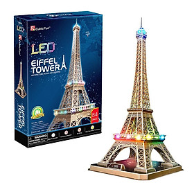 Đồ Chơi Trẻ Em Xếp Hình 3D Có Đèn Led Tháp Eiffel CUBIC FUN L091H