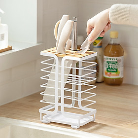 Mua Kệ Để Dao Kéo Nhà Bếp Cao Cấp THAKE Có Khay Hứng Nước Tiếp Kiệm Không Gian
