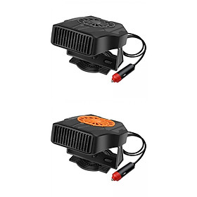 2x Car Heater Fan 200W Demister for Clear Driving Sight Defogging Defrosting