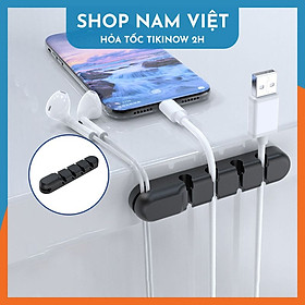 Mua Thanh Kẹp Silicon Dán Tường Quản Lý Dây Cáp  Dây Sạc Điện Thoại - Hàng Chính Hãng