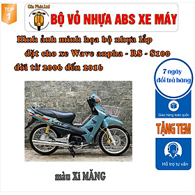 [Tặng tem] Dàn áo màu Xi Măng gắn xe Wave RS - wave alpha - wave s100, nhựa ABS nguyên sinh _TKB_1546(2346)