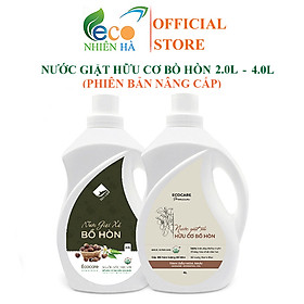 Nước giặt xả ECOCARE 2L, 4L tinh dầu bưởi, hoa nhài, nước giặt hữu cơ an toàn cho bé sơ sinh