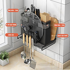 Mua Kệ để dao thớt đa năng 5 TRONG 1 chất liệu inox DN05