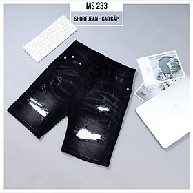 Quần short jean nam, quần short jean nam chất jean co dãn phối họa tiết rách cực đẹp thương hiệu chandi, mẫu mới CD233