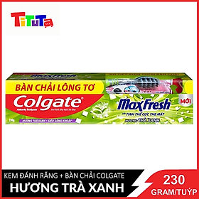 Kem Đánh Răng Colgate Maxfresh Trà Xanh + Tặng Bàn Chải Đánh Răng 230 Gram