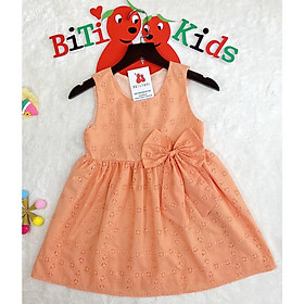 Đầm bé gái,váy trẻ em mùa hè hàng thiết kế ,họa tiết boi thêu cotton size 1-6 tuổi (8 - 26kg)