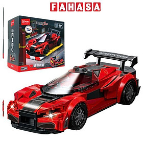 Đồ Chơi Lắp Ráp Mô Hình Xe Đua - Kèm Hộp Mica Trưng Bày - Sembo 717018