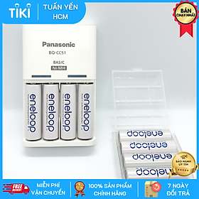 Mua Bộ Sạc PIN ENELOOP AA/AAA Tự Ngắt Kèm 4 Pin KJ55MCCE40V Tặng Kèm Hộp Đựng Pin Sạc - Hàng Chính Hãng