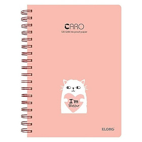 Sổ lò xo kép KLONG Caro B5 - 200 trang; MS: 297