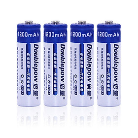 Bộ 4 Viên Pin Tiểu Sạc AA Cao Cấp 1200mAh Doublepow - Hàng nhập khẩu