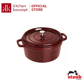 Mua Nồi Tròn Staub 28cm – Màu Đỏ Lựu Grade B