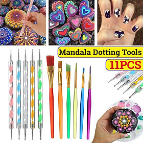 Mandala Dotting Tools Set Rock Painting Kit Nail Art Pen Paint Stencil Professional Dotting Tools Recommend Learner