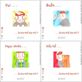 Ehon Điều Kỳ Diệu Của Cảm Xúc - 4 Cuốn- Vui- Xấu hổ- Buồn- Ngạc nhiên