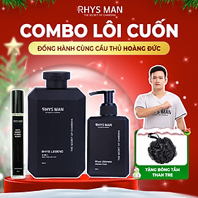 Combo sữa tắm gội nam Rhys Legend 3 in 1 & Dung dịch vệ sinh nam Ultimate & Nước hoa Homme Rhys Man - Hàng chính hãng