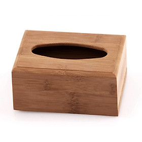 Hộp đựng khăn giấy gỗ tre sang trọng