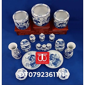 Mua BỘ BÁT HƯƠNG VẼ SEN ( HAI BÁT 16+ MỘT BÁT 18 ) ĐẾ KÊ GỖ HƯƠNG