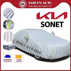 Bạt trùm xe ô tô Kia Sonet vải dù oxford cao cấp , áo bạt phủ trùm che kín che nắng, che mưa
